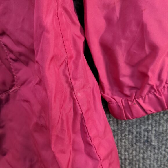 Eddie Bauer Men's Full Zip Hooded Windbreaker Jacket Pink Large Vented - Picture 7 of 15